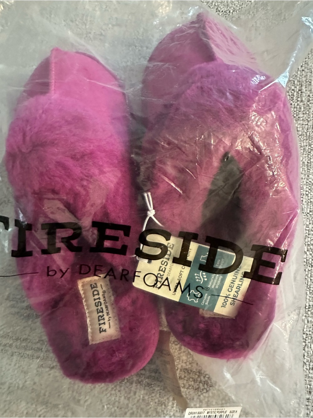 New Women’s dearfoams Fireside Shearling Slippers Size US 9 EU 40.5